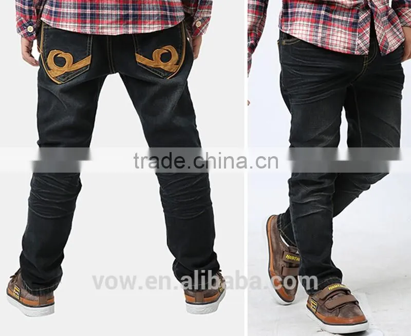 Kids Jeans Wholesale Custom Washed Skinny Child Jeans VOWCJ7176
