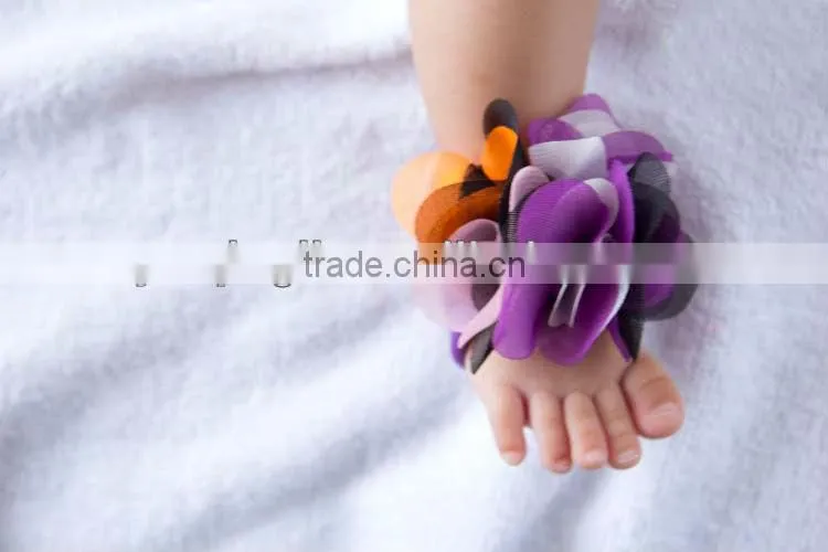 Newest Baby barefoot sandals foot flower infant Kids foot wear sandals walker shoes Barefoot Sandals