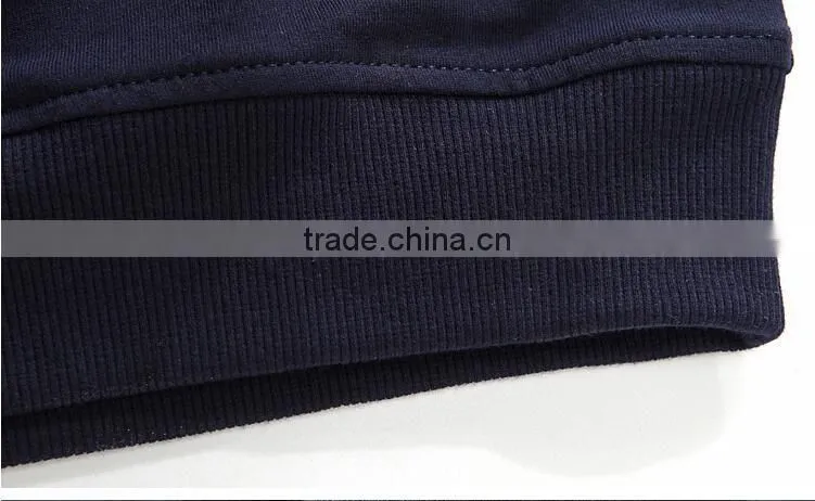 The new 2017 spring small unlined upper garment of han edition fleece personality render men long sleeve T-shirt unlined upper
