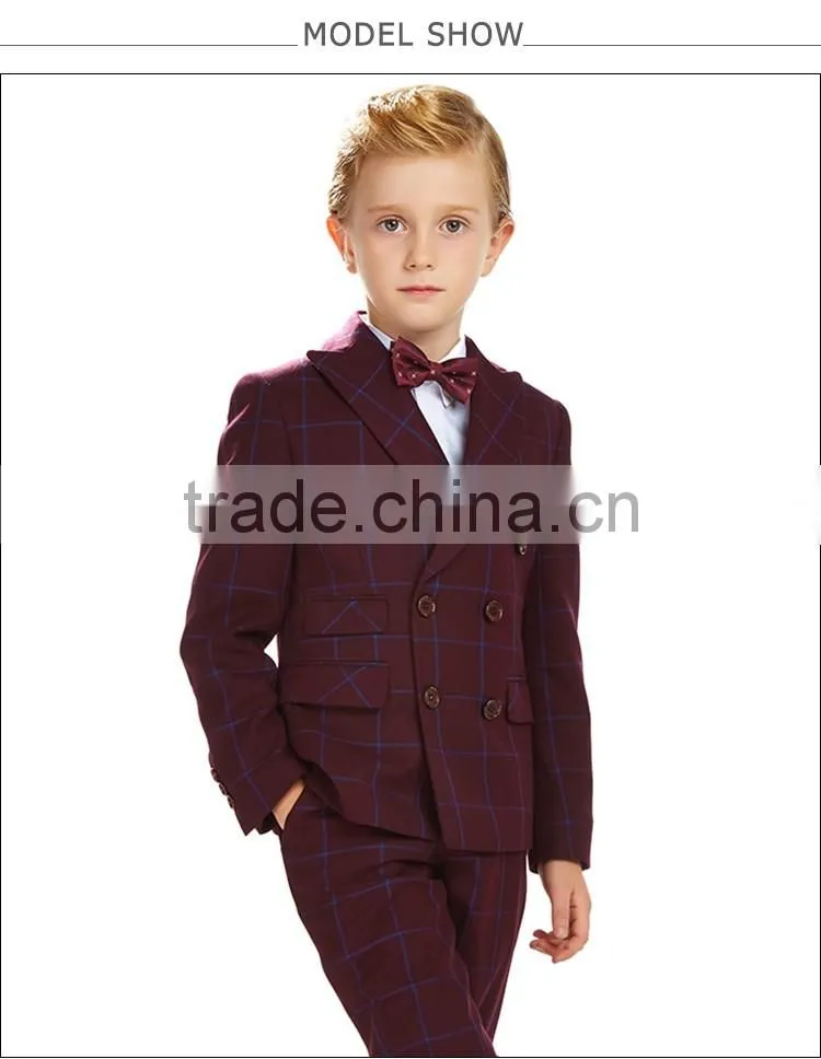 ELPA NXB0055 fancy burgundy three pieces boy suits for show