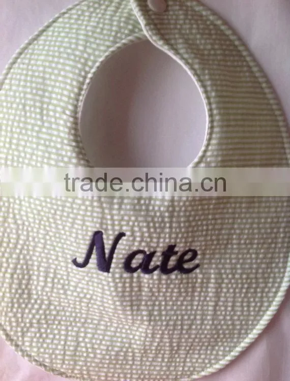 New arrival Baby shower gift Seersucker bib