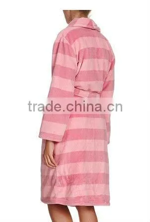ladies night dresses sleepwear ladies winter robe Hotel coral bathrobes pink 2013 new design long gown