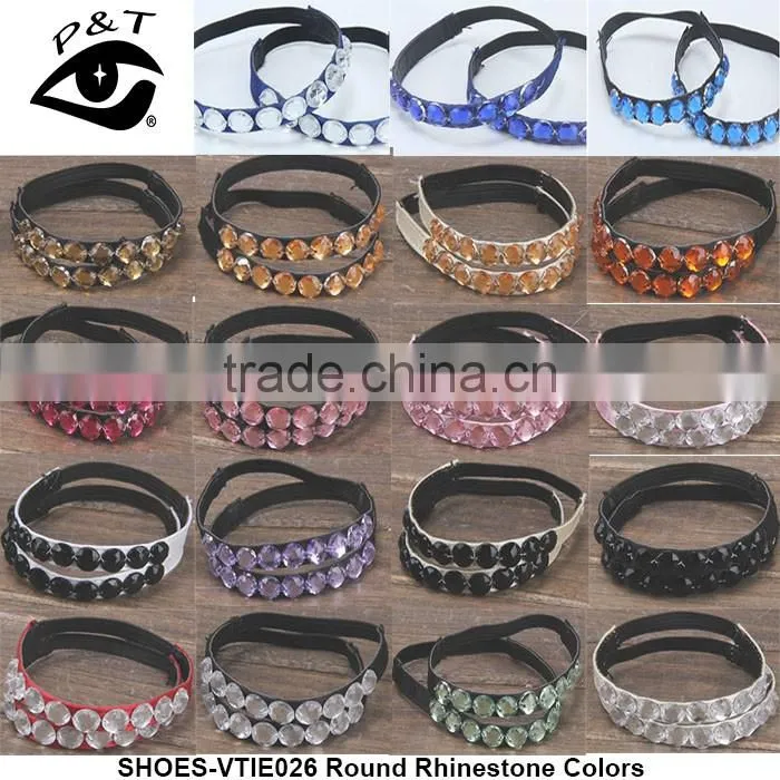 19 colors round acryic rhinestone shoe straps decorations