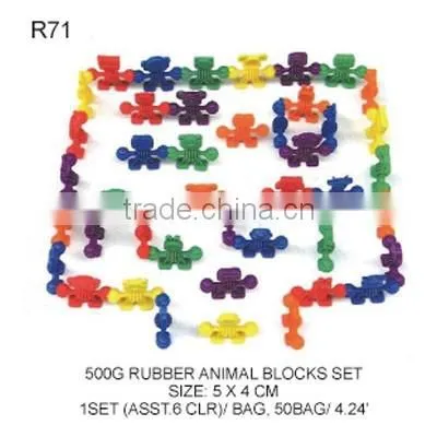 500 g Sun Flower Soft Rubber Educational Building Blocks Toys For Kids