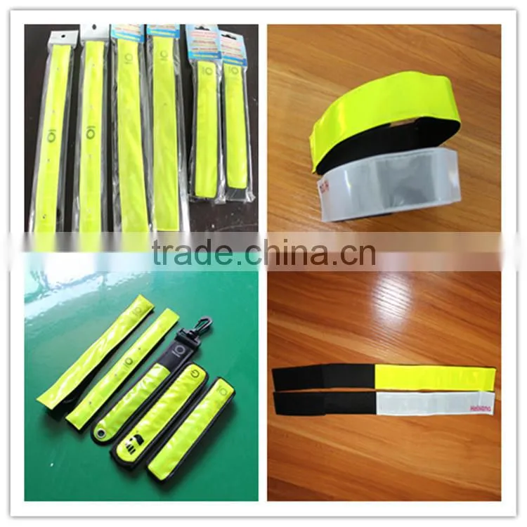 New design customized glow in the dark reflective running wristbands with printing logo