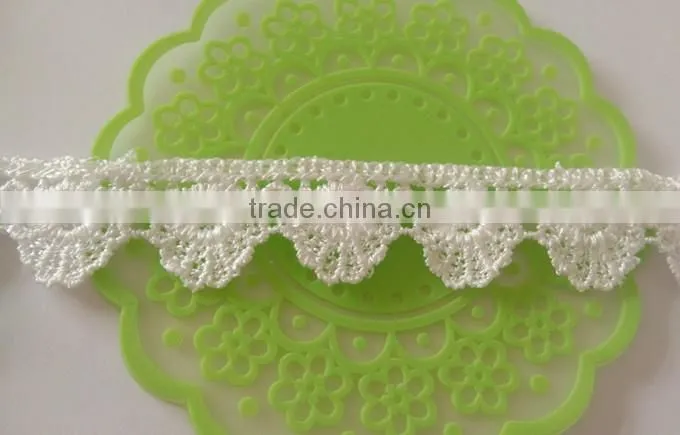 high quality 2cm embroidered trimming lace decorative laces dress fabric for wedding