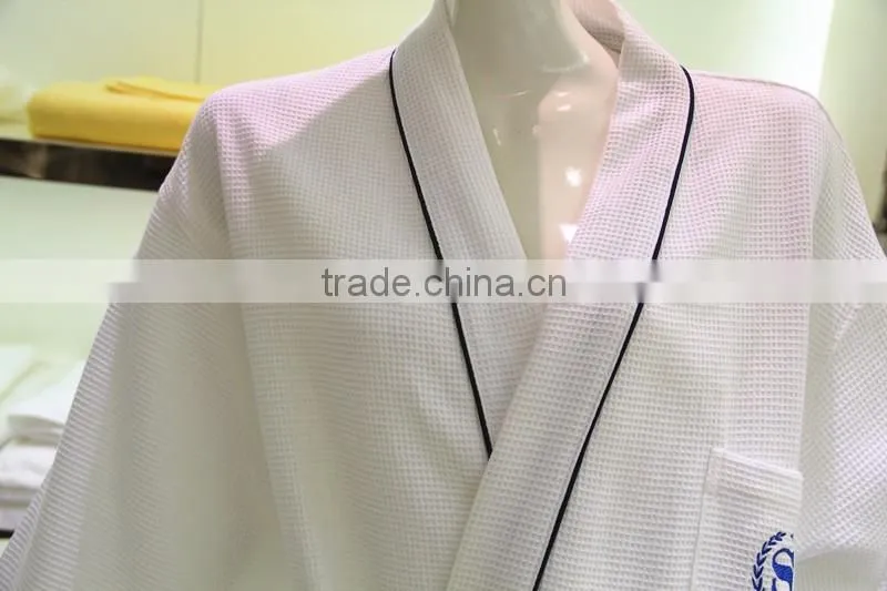 100% cotton kimono waffle bathrobe