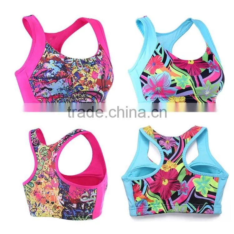Fashion High Impact Sublimated Reversible Racerback Sports Bra