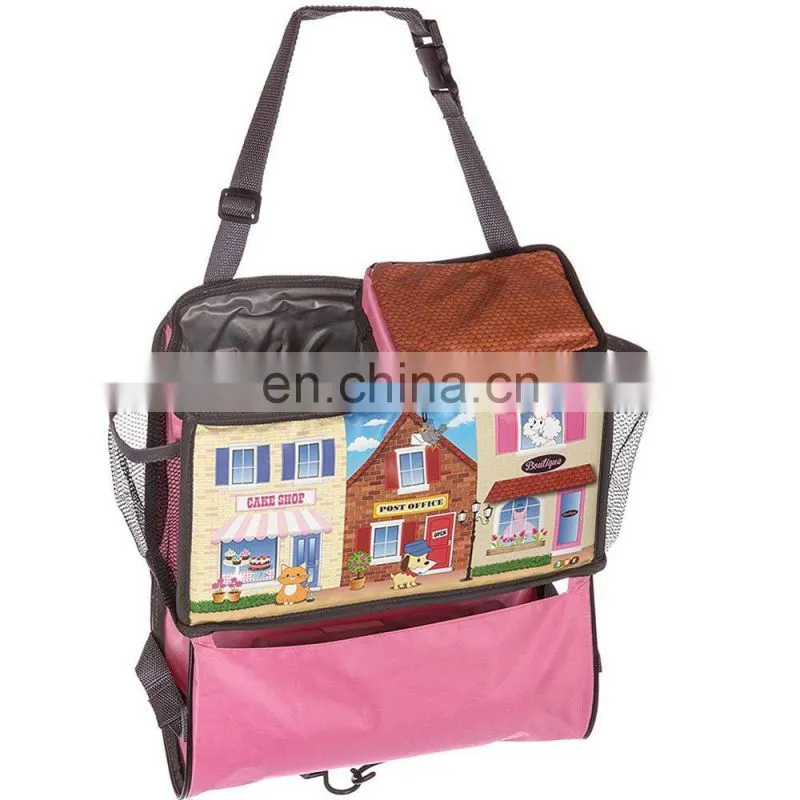 Car Seat Organizer Insulated Lunch Bag Children With Trash Bag Waterproof