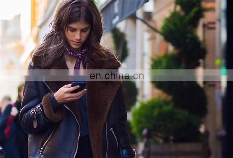 2016 Fashion Furable Coat Genuine Sheep Fur Double Face Fur Jackets