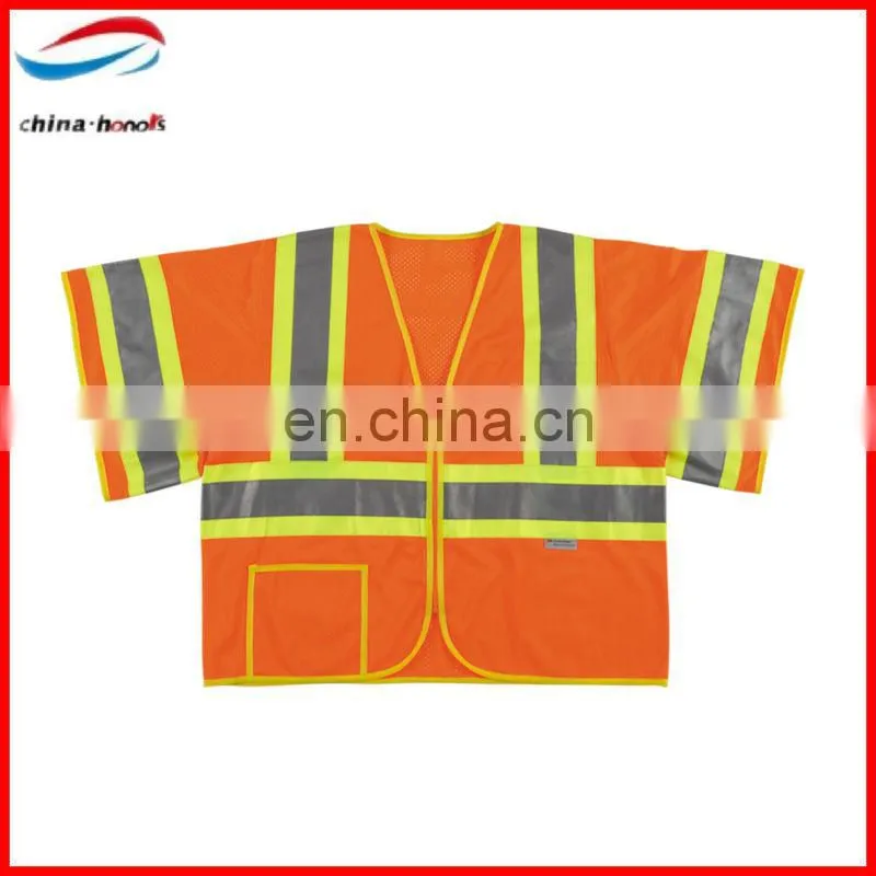 NEW American Standard Hi-vis reflective tape rain jacket/hi-vis orange reflective jacket