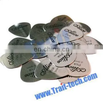 Cheap Wholesale 24pcs 0.3mm Smooth Stainless Steel Guitar Pick Sheet Paypal Accept