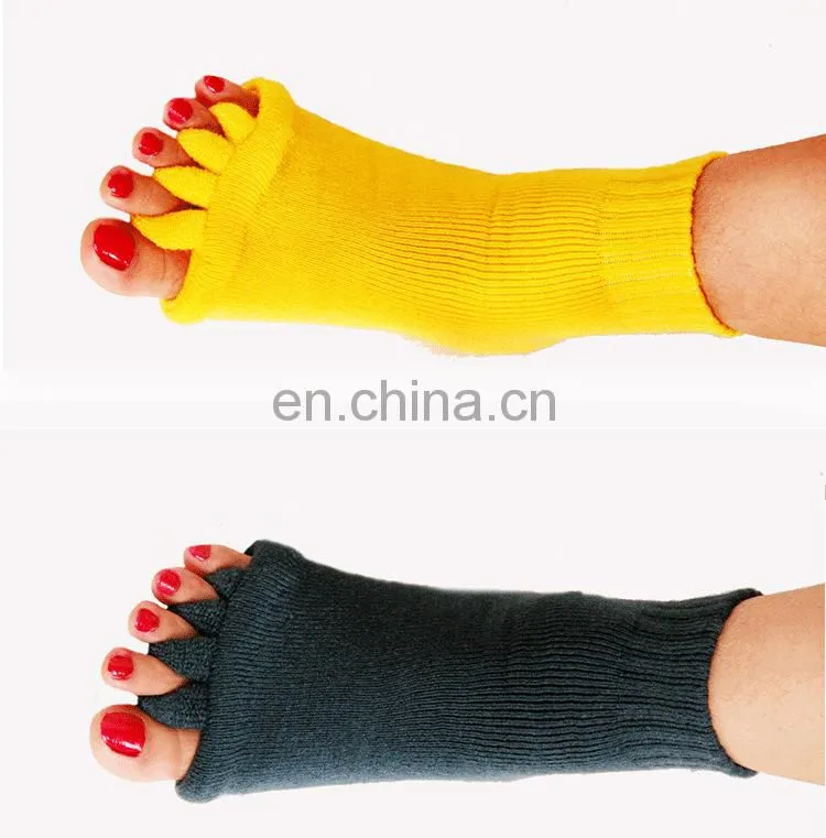 Yoga Sports GYM Five Toe Separator Socks Alignment Pain Health Massage Socks #YG-02