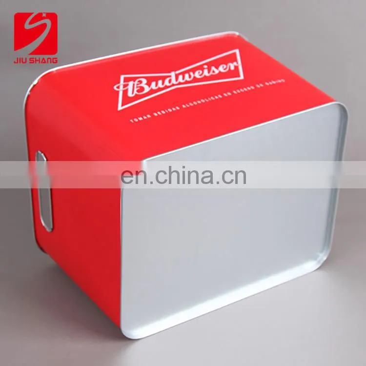 2017 trend custom square beer galvanized metal ice bucket