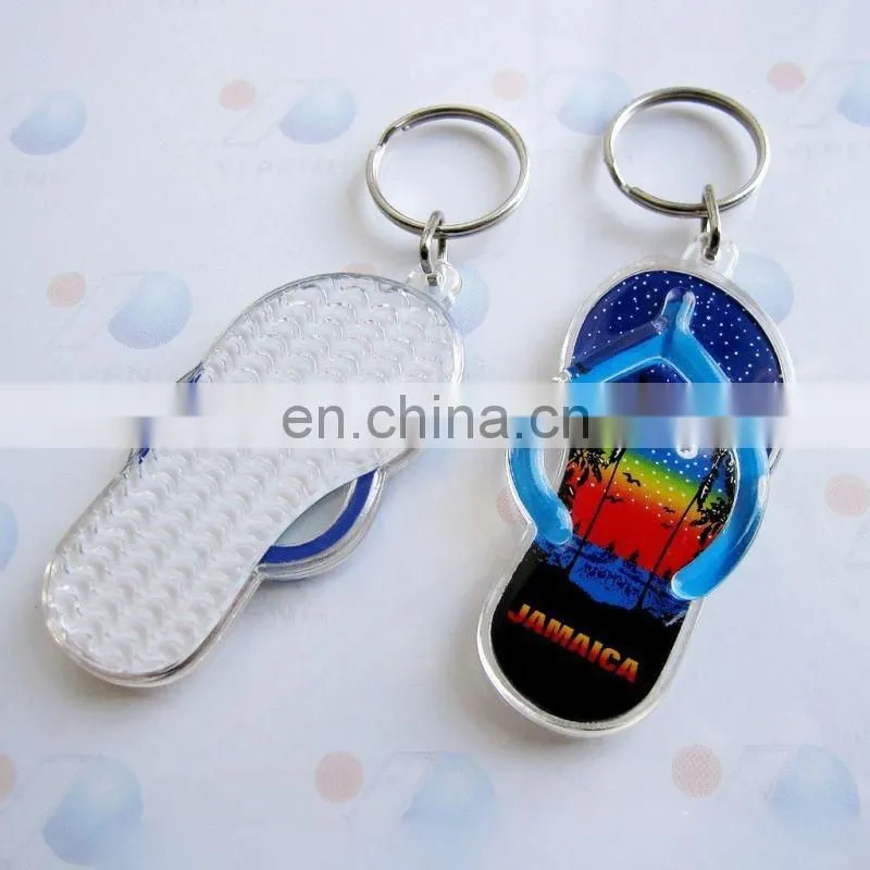 advertising and decoration blank acrylic T-shirt key chains