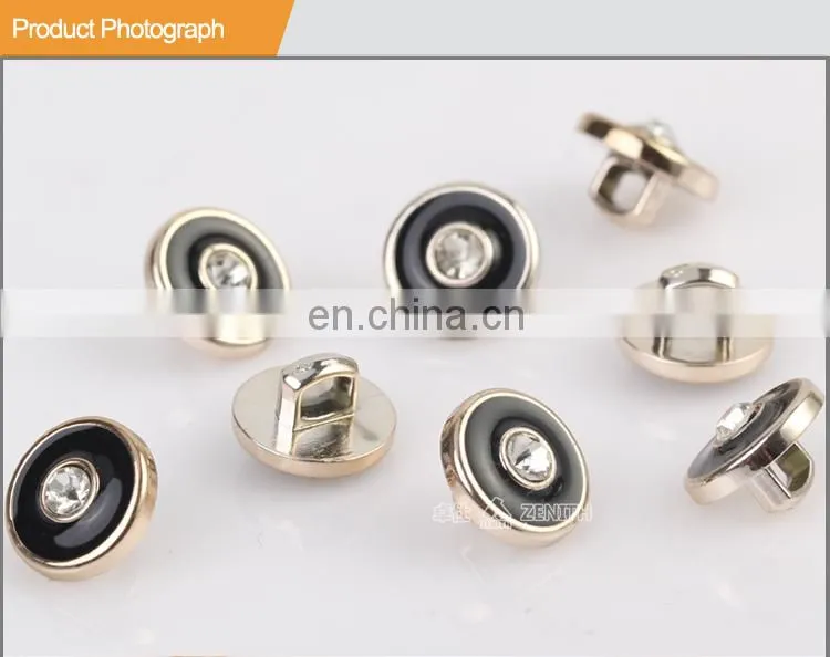 UV Plating Resin Button with Rhinestone BA60086