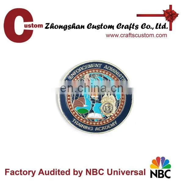 2015 cheap OEM custom metal challenge silver coins