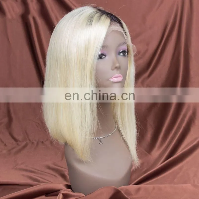 Brown Color Beautiful Brazilian Human Hair Lace Wig blonde human hair full lace wig