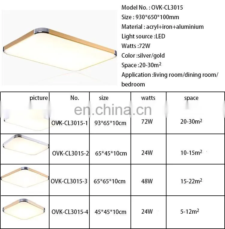 LED modern ultra-thin led ceiling lamps Nonpolar dimmable rectangular bedroom light