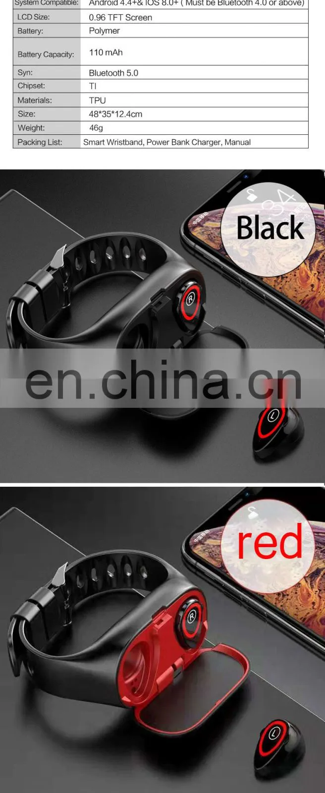 feixin New 2020 headset multifunctional 2 In 1 smart watch Factory wholesale digital watch new products