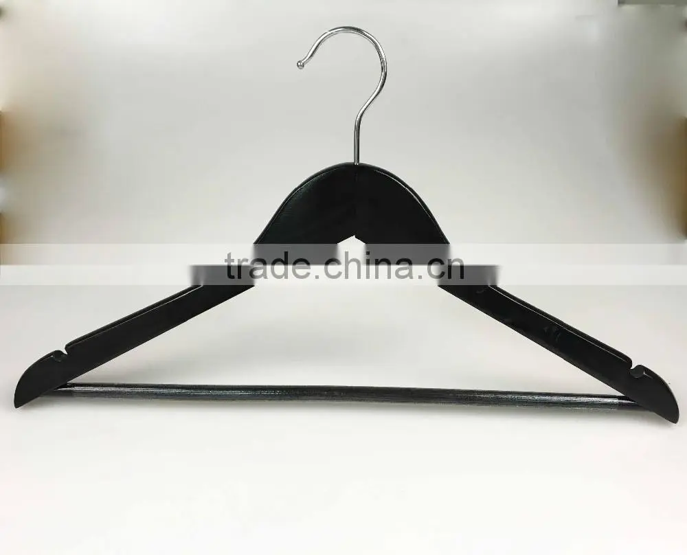 black home and hotel usage thin flat wooden hanger for clothes