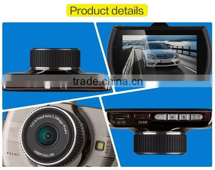 GPS FULL HD Car video recorder (DVR) mini dash cam G-599 with GPS locator