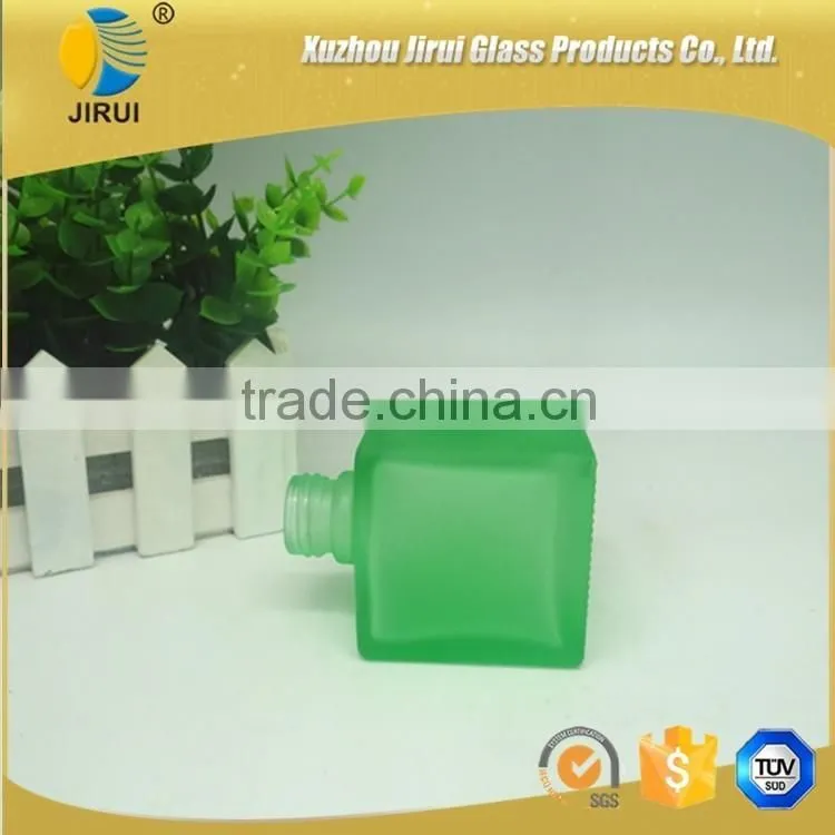 Green Painting Square Diffuser Glass Bottle