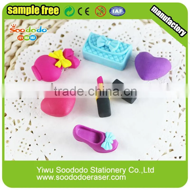 2015 New design High-heeled Shoes puzzle erasers for girls