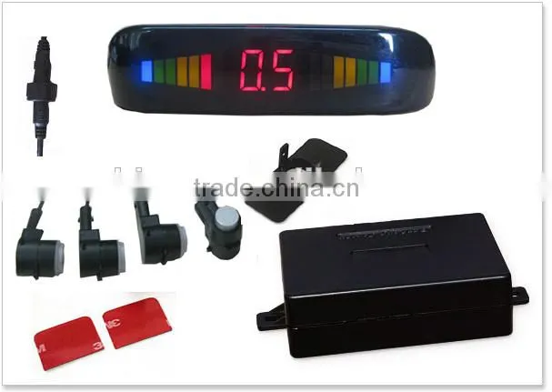 12v New Shape Car Patrick sensors LED005 Waterproof Reverse Sensor With black silver and white sensors