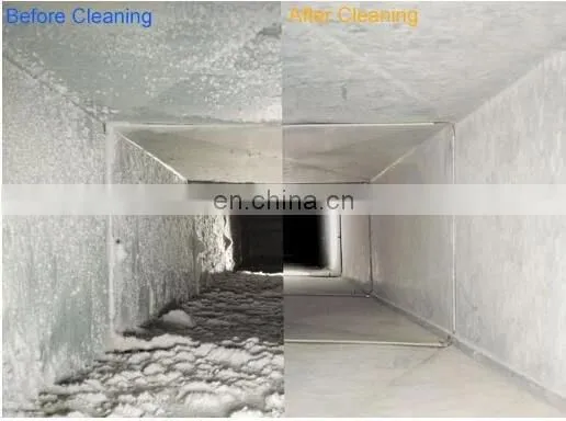 Ventilation duct cleaning robot rotary brush stainless steel pipe duct cleaning machine