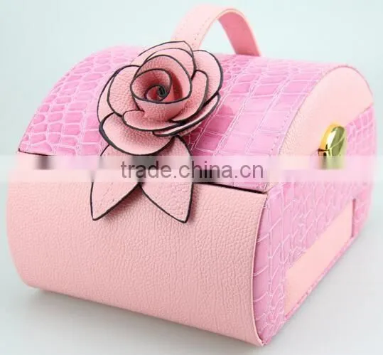 Luxury Pink jewelry box with drawers/key lock,luxury jewelry gift boxes,multi-drawer jewelry box