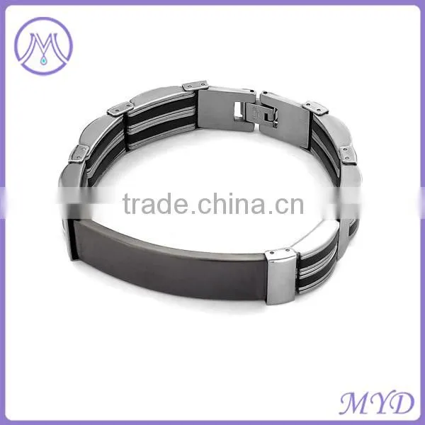 High quality 304 Stainless Steel Skull Skeleton Bracelet for mens Jewelry