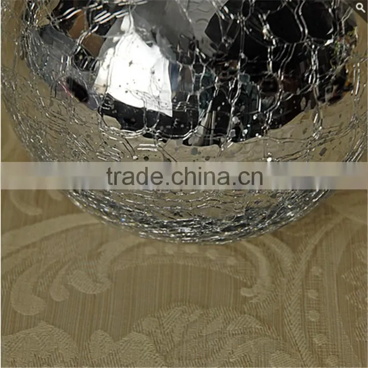 Crackle Mirror Ivy Bowl Silver / Glass Candle Holder / Glass Vase For Flower / Wedding & Home Decor