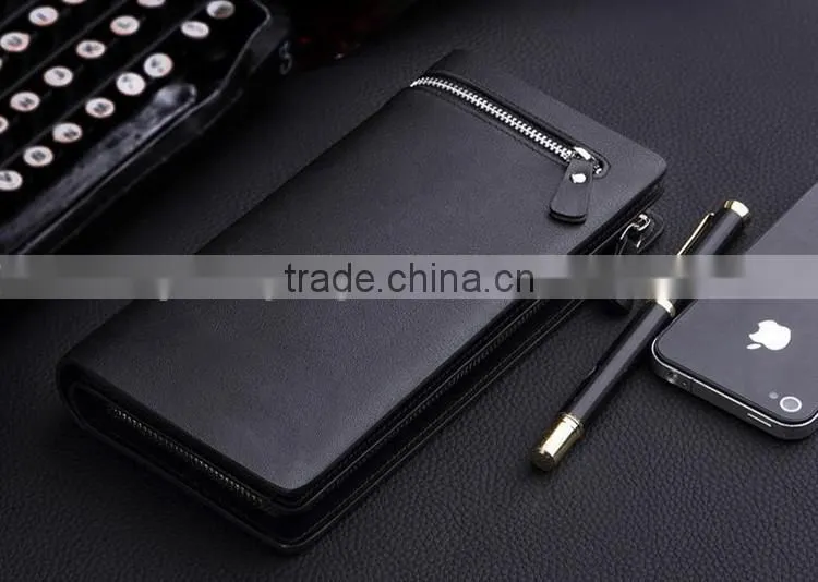 new stylish zipper mobile phone bag men's wallet