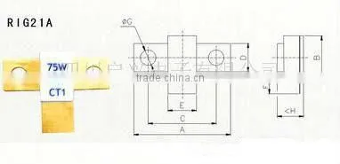 pottery and porcelain RIG22 wire wound power resistor