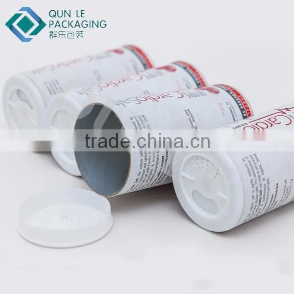 10oz Paper Material Spice Jar with Salt and Pepper Tube Shaker Lid