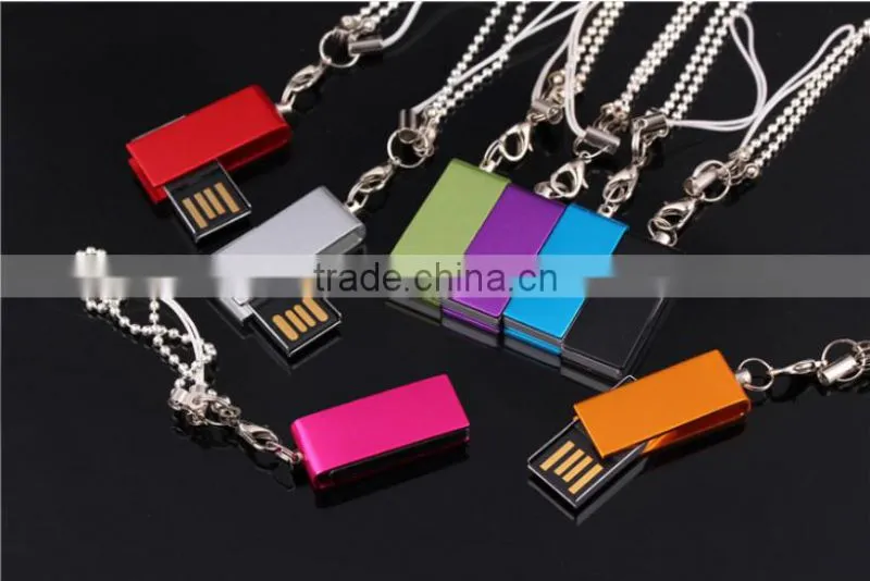 Mini USB flash drive with keychain