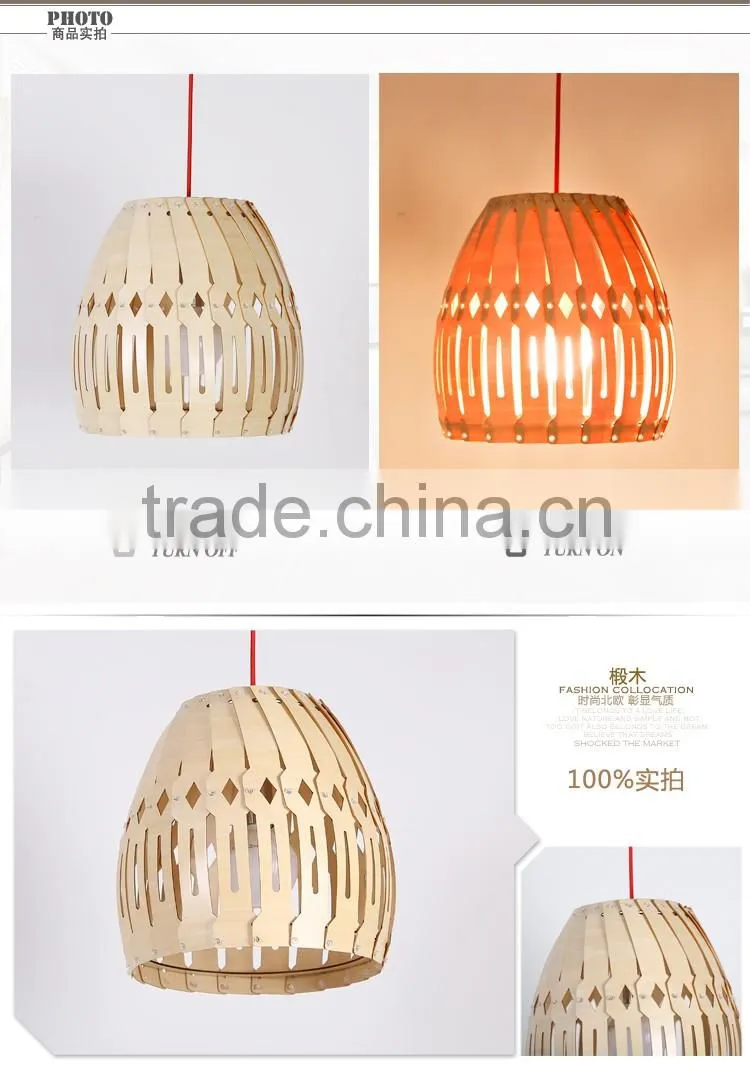 LED pendant light JK-8005B-34 New modern designer wood led pendant light for restaurant