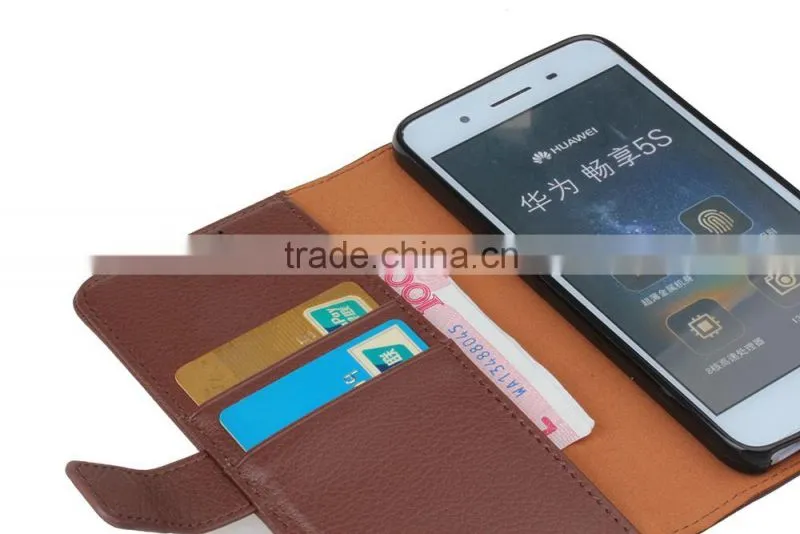 MMT PU Leather Case for Huawei Enjoy 5s Litchi Grain Anti Shock with Card Holder Frame Flip Wallet Case for Enjoy 5s
