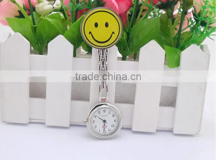 smile nurse watch strainless steel pocket watches