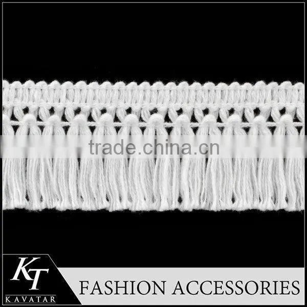 High quality cheap long silk fringe trimming