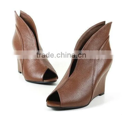 Stylish peep toe wedge heel women shoes dress wedge heels