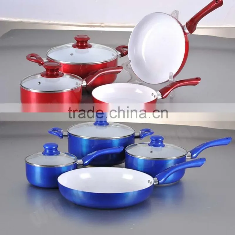 7PC Aluminum Induction Cookware Set Non Stick Sauce Pot set,Frying Pan Set