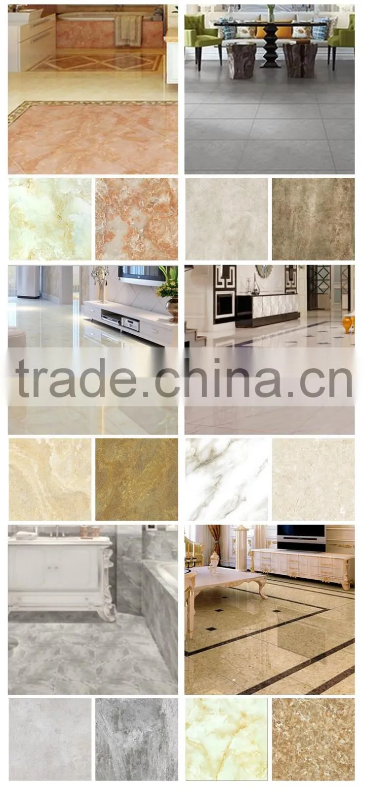 Wear-Resistant double loaded porcelain tiles