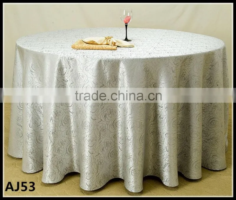 wedding custom decorative fancy rose design round table cloth cheap elegant table cloth