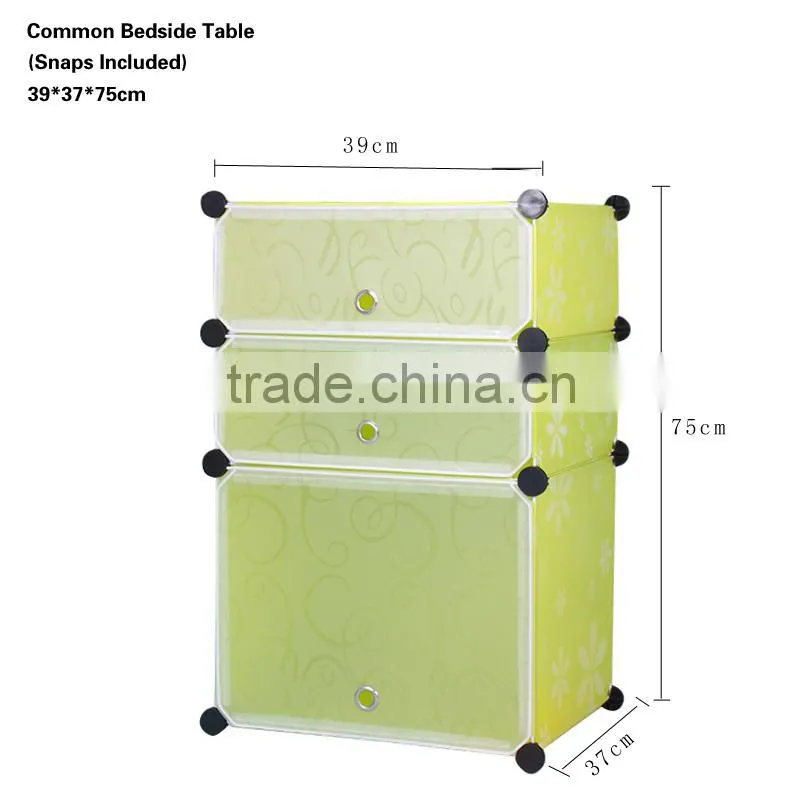 New design plastic round bedside table