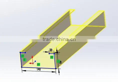 Customized U shape steel channel making machine