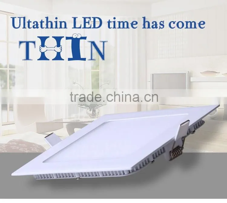Ultra Thin Round / Square Shape Slim 3W 6W 9W 12W 18W 24W Ceiling LED Panel Down Light