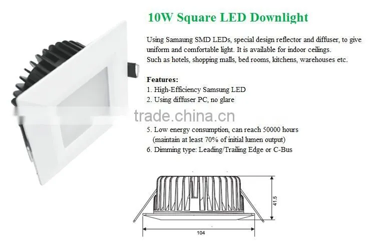 3inch 10w led downlight with CCT adjustable, cutout 90mm