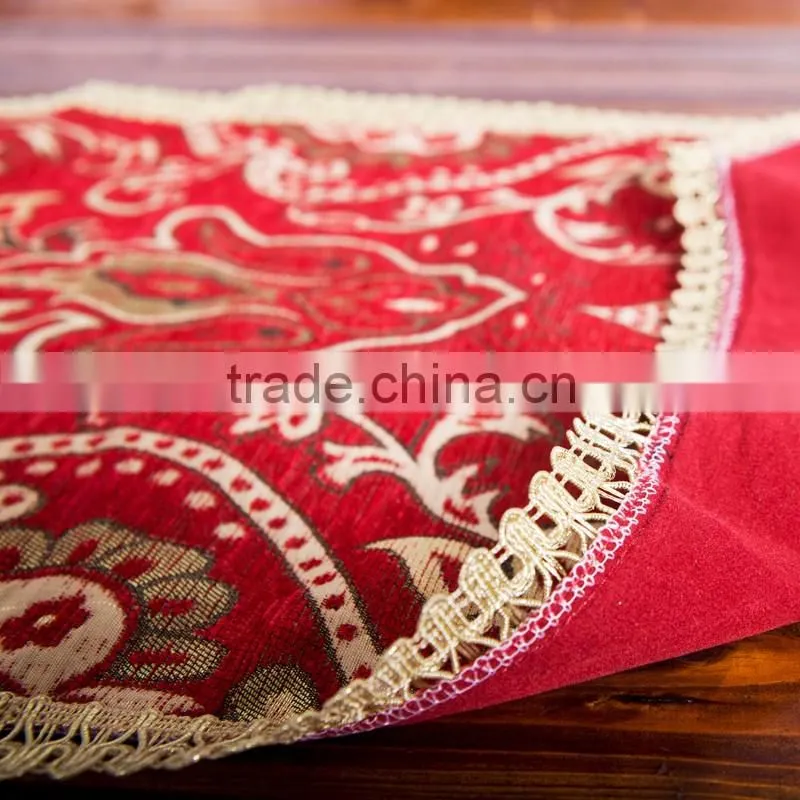 Home Fashions red christmas table runner, felt table runner, Christmas Table Runner with Snowflakes